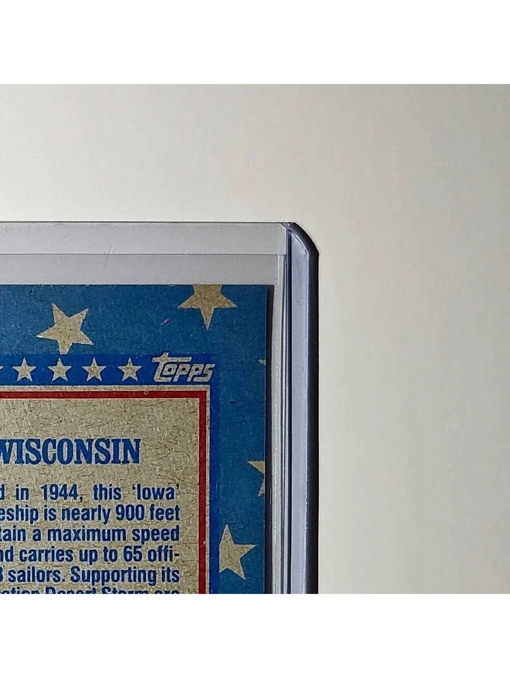 USS Wisconsin 1991 Topps Desert Storm #122 Card